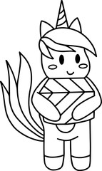 Hand Drawn Unicorn Illustration
