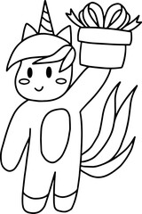 Hand Drawn Unicorn Illustration
