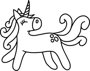 Hand Drawn Unicorn Illustration
