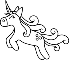 Hand Drawn Unicorn Illustration

