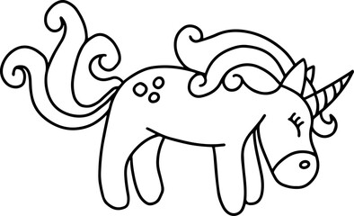 Hand Drawn Unicorn Illustration

