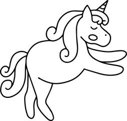 Unicorn Line Art Illustration