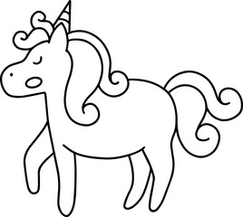 Unicorn Line Art Illustration