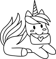 Hand Drawn Unicorn Illustration
