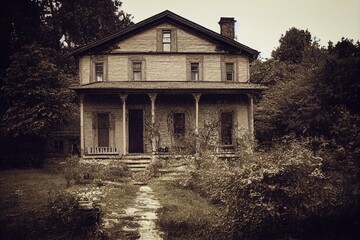 spooky old abandoned house
