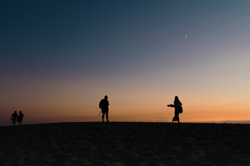 Silhouettes in the sunset