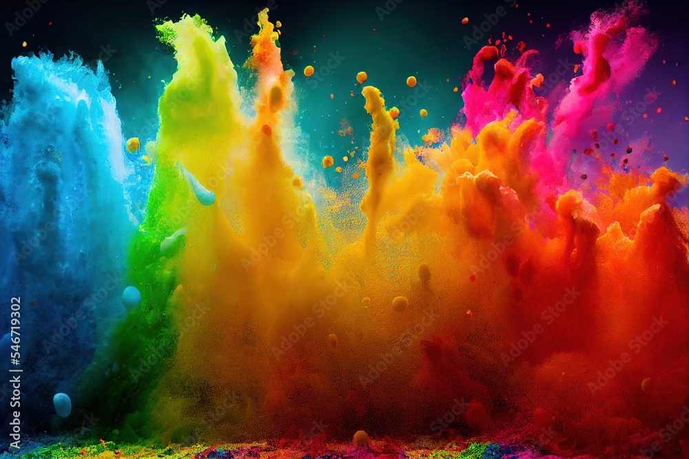 Canvas Prints abstract explosion of color