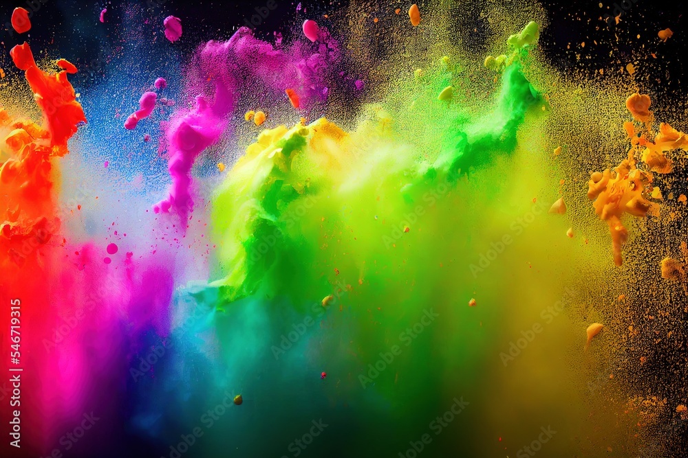 Wall mural abstract explosion of color