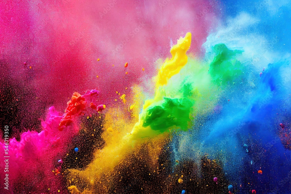 Canvas Prints abstract explosion of color