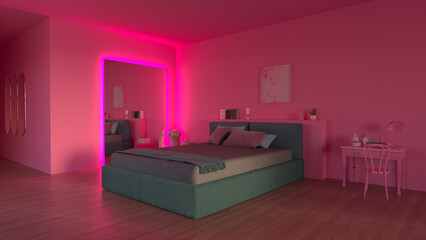 Minimal Pink Bedroom