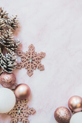 Pink blush Christmas background