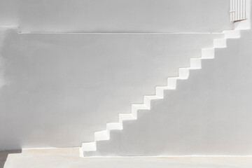 Fototapeta na wymiar Pure white stairs