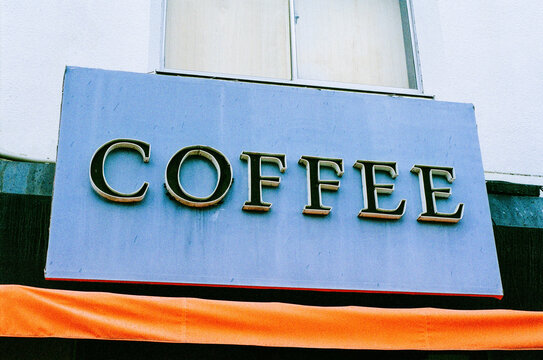 Sky Blue Coffee Sign