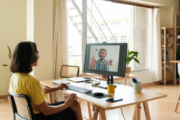 Remote work team During Video Call