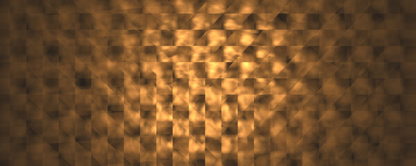 abstract background of golden color checkered shapes