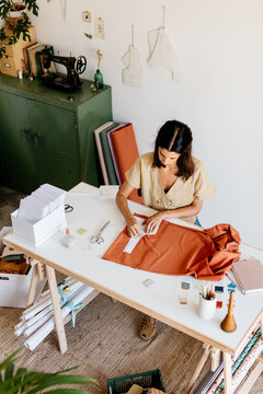 A woman working in her workshop
