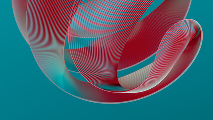 Parametric abstract red form.