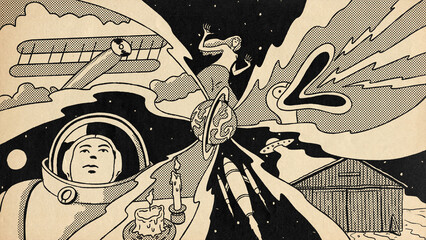 Sci-Fi Radio Stories Illustration