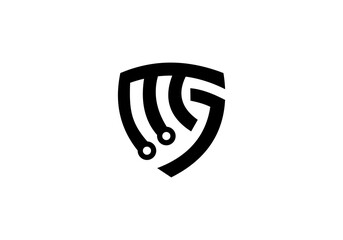 initial letter logo MG initial company icon business logo background illustration