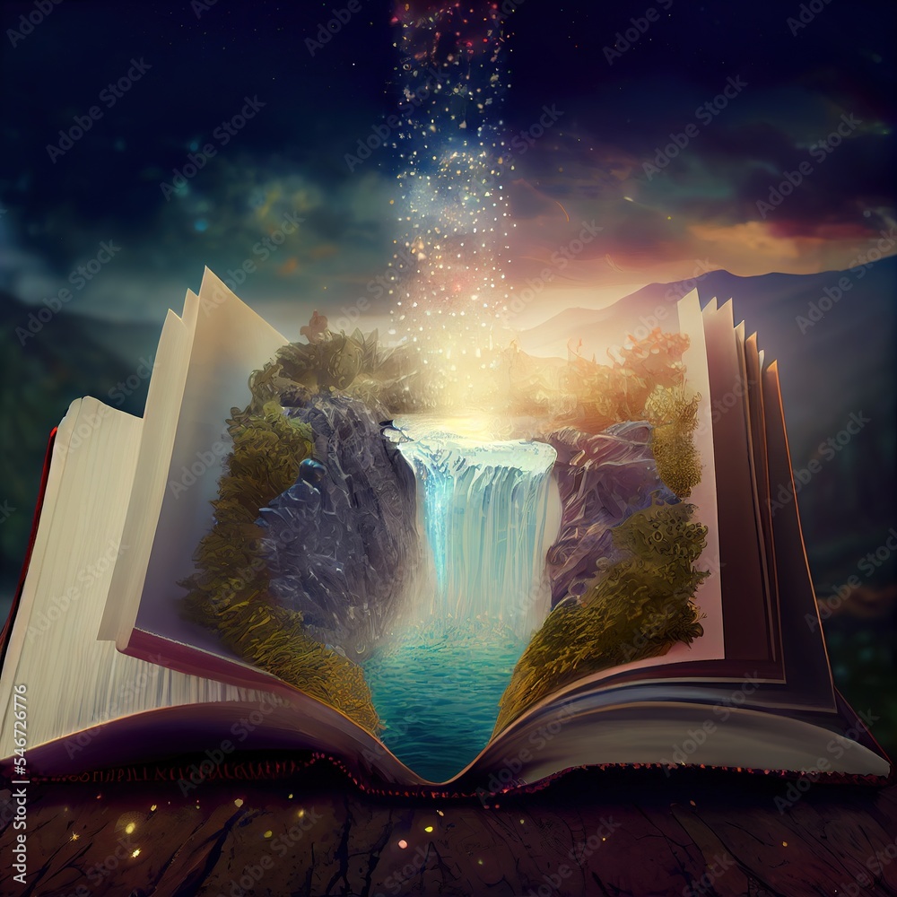 Canvas Prints magical world expanding out from an open book, discover the joys of reading