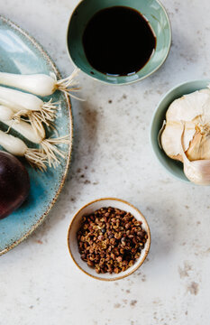 Szechuan pepper and other ingredients. 