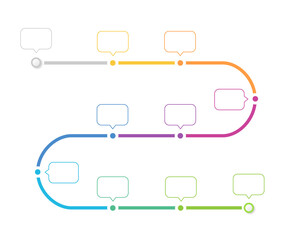 Infographic template for business. 9 Steps Modern Timeline diagram with Yearly topics, presentation vector infographic with PNG transparent background.