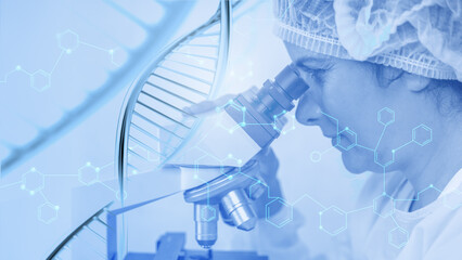 DNA engineering research and developement concept background
