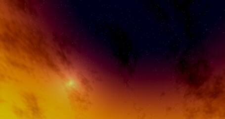 3d render sunset. Minimal landscape. background with empty space