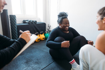 Women Exercising in Gym