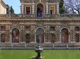 Hermes fountain in the La Mezquita gardens