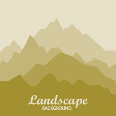 Mountain hills landscape background vector