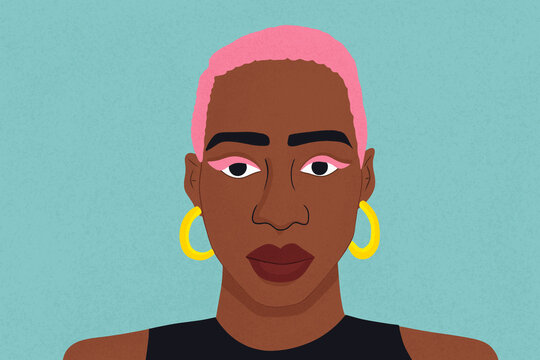 Cool black woman illustration