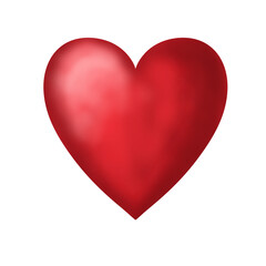 red heart isolated on white element