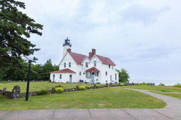 Fototapeta na wymiar Point Iroquois Lighthouse, Michigan