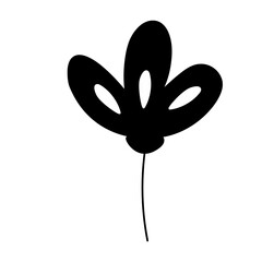 flower and leaf hand draw boho style