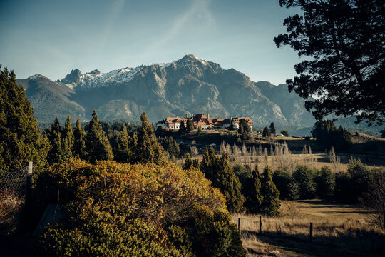 panoramic view from camino de los 7 lagos in bariloche argentina