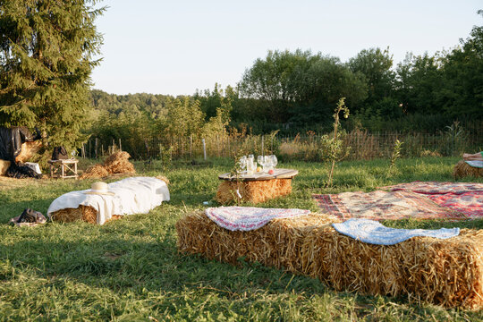 Haystacks on the farm