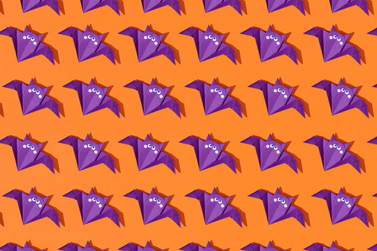 Lilac bat pattern background