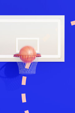 Sports: Basketball balls on court still life 