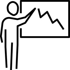 presentation down trend icon