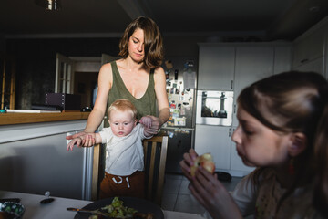 Baby at dining table