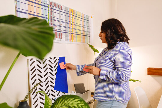 Publicist woman working from office