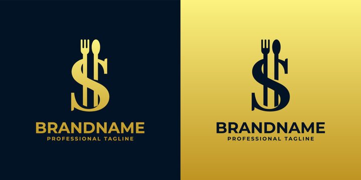 letter S restaurant logo, suitable for any business related to restaurant, cafe, catering with S initials.