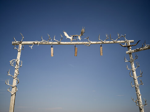 A fence with horns.