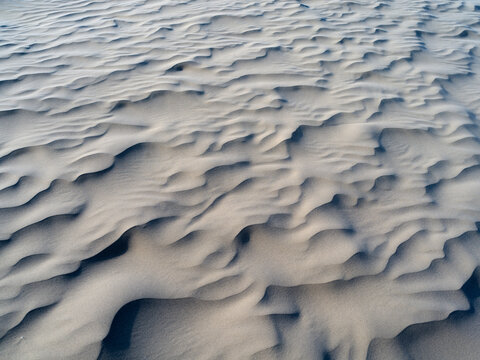 The pattern of sand in the desert.