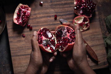 Still life with Pomegranates