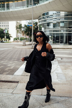 Slip dresses and boots