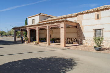 Fototapeta premium Entrance of the Sanctuary of the Virgen del Monte.