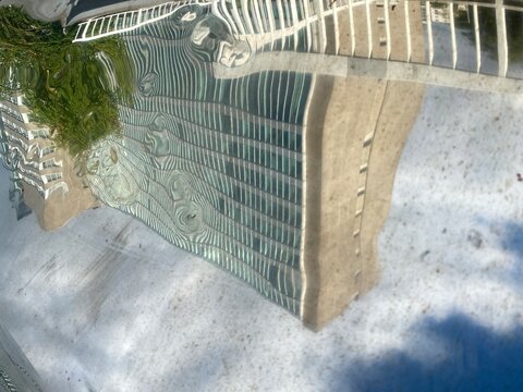 distorted apartment building