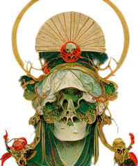 Hecate Skull dragon statue
